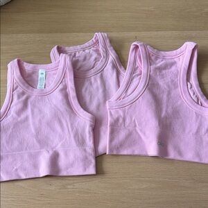 Alo Yoga Seamless Delight High Neck Bra Sweet Pink